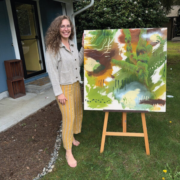 Danielle with Hall of Moss painting